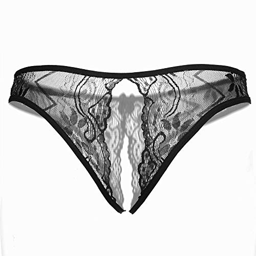 KIMODO Mujeres Tangas Mujeres Atractivas Tanga Sujetador Lencería de Encaje Malla Hueco G Strings Bragas Sexy Ropa Interior Encaje Erótico Bragas Transparentes