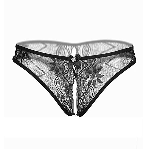 KIMODO Mujeres Tangas Mujeres Atractivas Tanga Sujetador Lencería de Encaje Malla Hueco G Strings Bragas Sexy Ropa Interior Encaje Erótico Bragas Transparentes