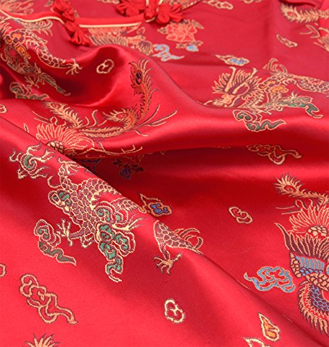 Laciteinterdite Vestido Chino para niña, Qipao tradicionale Rojo Motivo Dragones 6 años