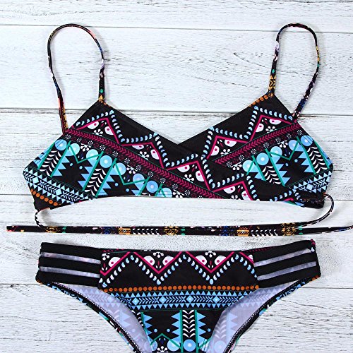 LANSKIRT_Bikinis Bikini Mujer Push Up Lanskirt Mujeres Conjunto de Traje de BañO Estampado Bohemio BañAdores con Relleno Trajes de BañO Mujer 2019 Baratos Bikini Estampado Dividido BañAdores