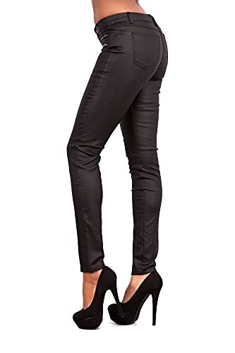 Leggings ajustados para mujer, con aspecto de cuero, tallas 34, 36, 38, 40, 42