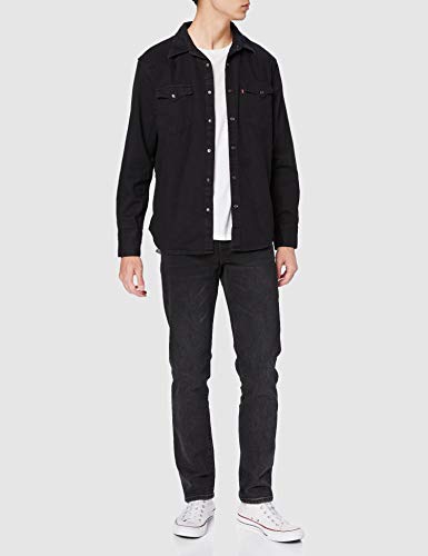 Levi's Barstow Western Standard Camisa, Black (Marble Black Denim Rinse 0002), Small para Hombre