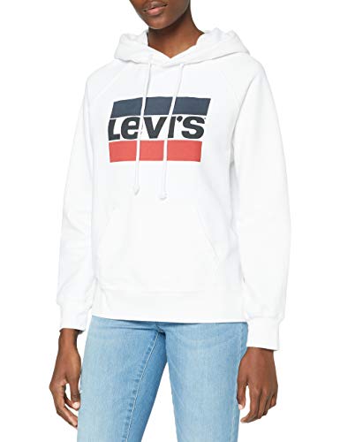 Levi's Graphic Sport Hoodie Felpa, Sportswear Hoodiee Marshmallow, XXS Donna