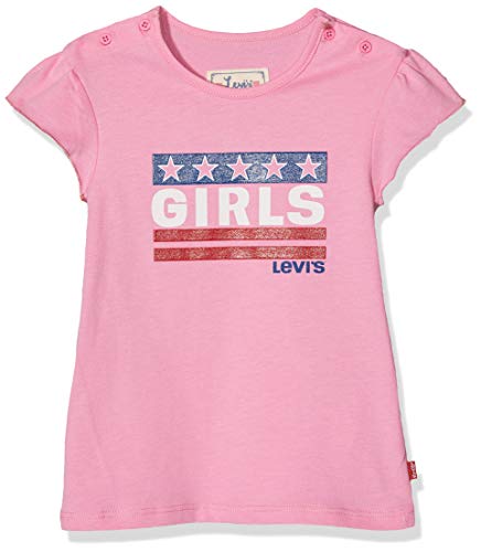 Levi's kids Nn10544 Short Sleeve tee-Shirt Camiseta, Rosa (Salmon Pink 33), 9-12 Meses (Talla del Fabricante: 12M) para Bebés