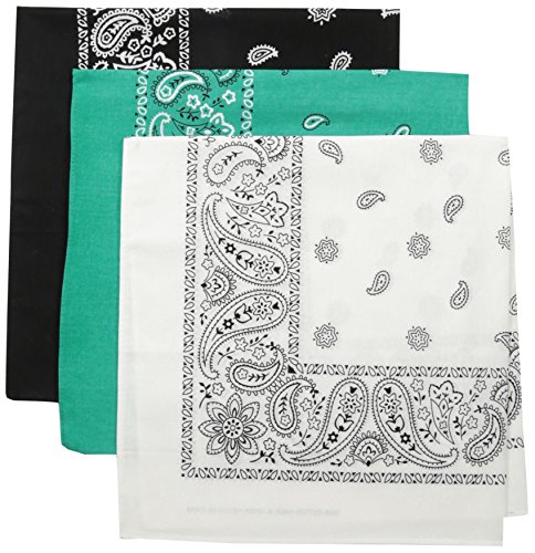 Levi's Men's Printed Bandana Set,black, White, Green,One Size