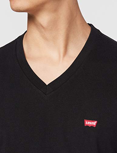 Levi's Orig Hm Vneck Camiseta, Black (Mineral Black 0001), Large para Hombre