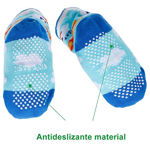 Lictin Calcetines Antideslizantes para Niños-14 Pares Calcetines de Algodón para Bebés Unisex Calcetines Antideslizantes para Niños Diseño Unico Unisex para Bebés de 2-3 Años