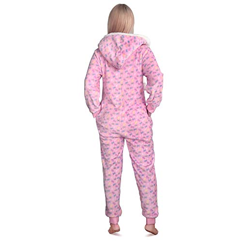 LittleForBig Pijama Super Suave Felpa Capucha Forro Sherpa Mono - Diseño Snuggle Bows L