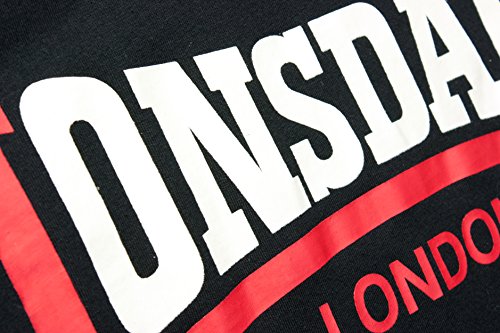 Lonsdale Camiseta Manga Corta Two Tone, Nero, Small