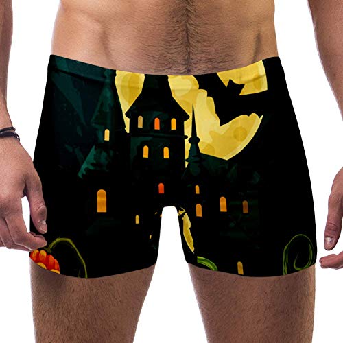 LORVIES Calabazas de Halloween para hombre, bañador de secado rápido, talla S multicolor XL