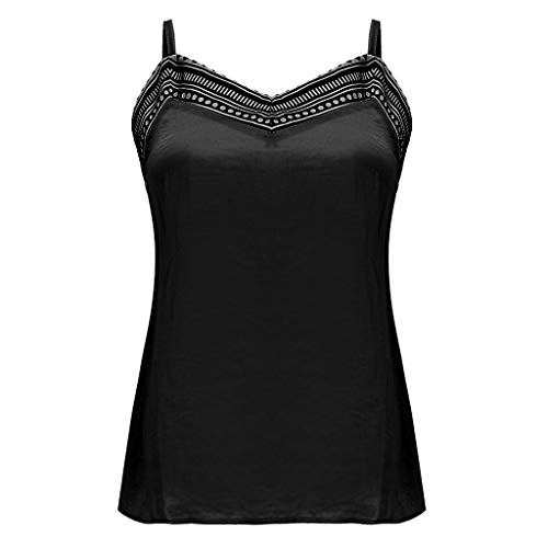 Luckycat Camisetas de Tirantes Mujer Tank Tops de Fiesta Negro Chica Camisola de Encaje Sexy Moda Camisola Sin Mangas Tops Verano 2019 Elegante Tank Tops Sin Mangas Mujer Vestir Ropa de Aire Libre