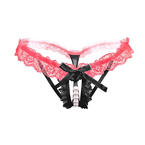 Luckycat Contiene Perlas de Perlas Atractivo Lencería Tanga Floral para Mujeres Lace Tanga Mediados De Cintura Ropa Interior