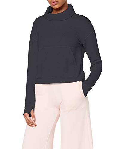 Marca Amazon - AURIQUE Sudadera con Capucha de Deporte Súper Suave Mujer, Negro (Black), 38, Label:S