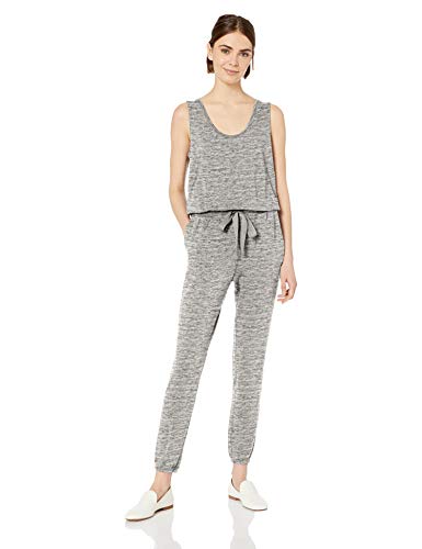 Marca Amazon - Daily Ritual - Mono sin mangas de algodón terry súper suave para mujer, Heather Grey Spacedye, US M (EU M - L)