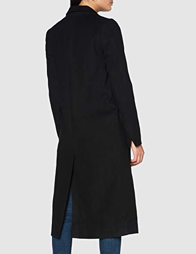 Marca Amazon - find. Abrigo Largo Mujer, Negro (Black), 42, Label: L