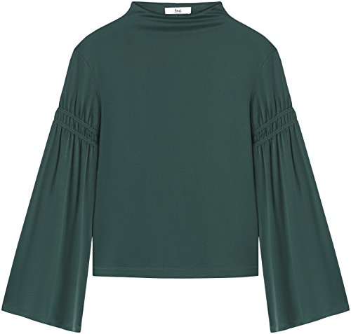 Marca Amazon - find. Camisa Manga Acampanada para Mujer, Verde (Green), 42, Label: L