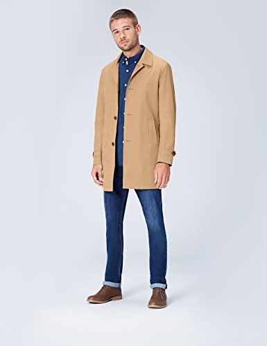 Marca Amazon - find. Mac - Chaqueta Hombre, Marrón (Camel Camel), S, Label: S