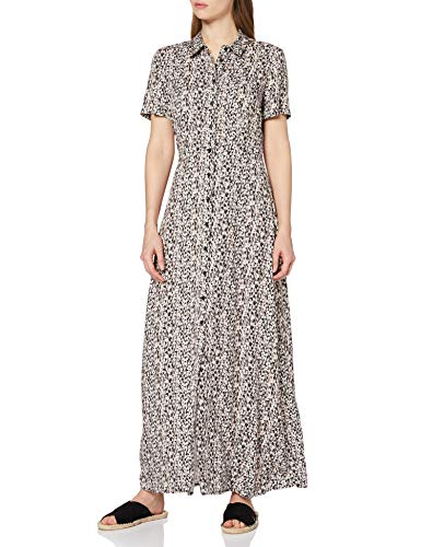 Marca Amazon - find. Vestido Largo Camisero Mujer, Multicolor (Spot Print), 46, Label: XXL