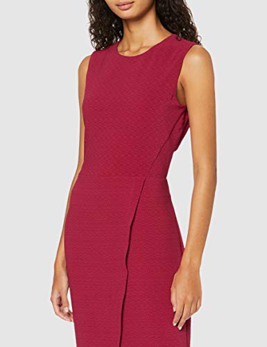 Marca Amazon - find. Vestido Midi Cruzado Mujer, Rojo (Rot), 40, Label: M