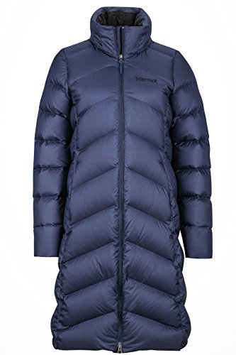 Marmot Wm's Montreaux Coat Chaqueta De Plumas Aislante Ligera, 700 Pulgadas Cúbicas, Abrigo para Exteriores, Anorak Resistente Al Agua, Resistente Al Viento, Mujer, Midnight Navy, S