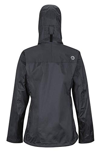 Marmot Wm's Precip Eco Jacket Chubasqueros, Chaqueta Impermeable, A Prueba De Viento, Impermeable, Transpirable, Mujer, Black, M