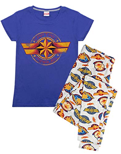 Marvel Loungepants y Camiseta con Estampado de Logo Capitán, Conjunto de Pijama