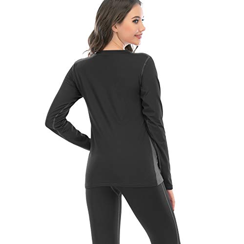 MEETYOO Conjuntos térmicos Mujer, Ropa Interior termica Invierno Base Layer Thermo Pantalones para Running Ciclismo Esquí