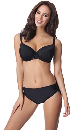 Merry Style Bragas Tanga de Bikini Parte de Abajo Bañador Mujer M30 (Negro (9240), 46 (Tallas del Productor: 3XL))