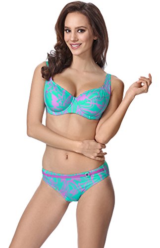 Merry Style Conjunto Bikini Sujetador y Bragas 2 Piezas Mujer F07 (Patrón-324, ES (Top 95F / Bragas 42))