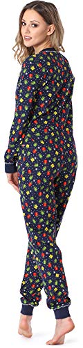 Merry Style Pijama Entero Una Pieza Ropa de Cama Mujer MS10-175 (Marino Regalos, XXL)