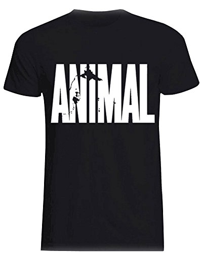 Minetom Verano Cuello Redondo Premium T-Shirt Hombre Camiseta para Hombre Básica De Manga Corta Fitness Sports Manga Corta Animal Imprimir tee Negro EU L