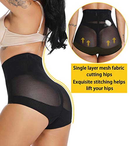 MISS MOLY Bragas Fajas Reductoras Adelgazantes Abdomen Cintura Alta Shapewear Braguitas Moldeadora Levanta Glúteo Vientre Plano Ropa Interior con Elástico Cruzado Malla para Mujer