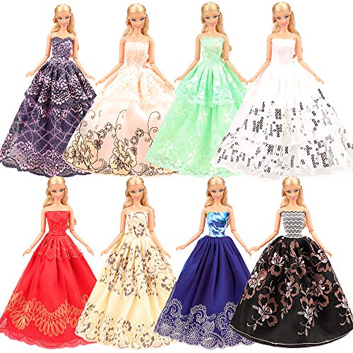 Miunana 5 Novia Hermoso Vestidos de Noche Hechos a Mano Ropa Vestir de la Boda Fiesta para 11.5 Pulgadas / 28 - 30cm Muñeca Doll Regalo