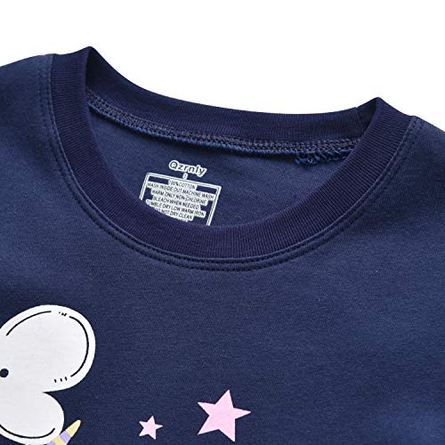 MIXIDON Niña Pijamas Unicornio Infantil Verano Ropa Chica Manga Corta(Morado,8 Años)