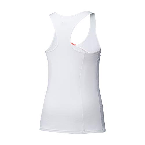 Mizuno Camiseta sin Mangas Estampada para Mujer, Mujer, Depósito, 5054698642603, Blanco, L