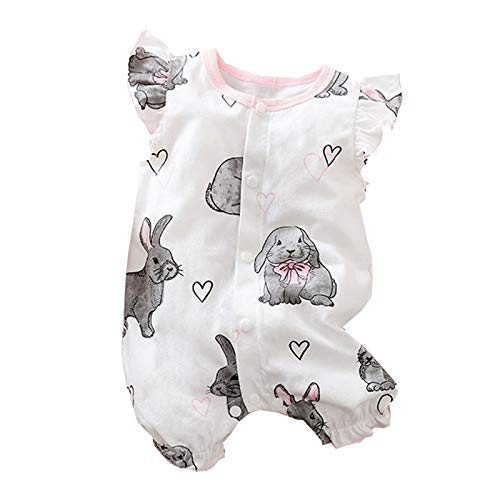 Mono Bebe Niña Verano Pascua Conejito Estampado Ropa Bebe Niño Sin Mangas Body Bebe Recien Nacido Niño Peleles Bebés Niños Niñas Pijama Infantil Monos Bebés Bautizo Fiesta