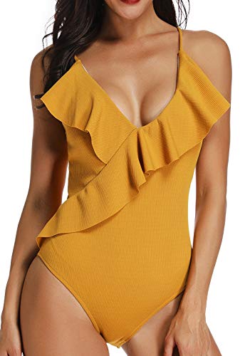 Monokini Bikini Mujer Push-up Acolchado Bra Trajes de Baño Brasileño Bañador Una Pieza