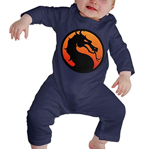 Mortal-Kombat Logo Verano Manga Larga Niñas Niños Bebé Mameluco De Algodón Recién Nacido Traje De Cuerpo Bebé Pijama Niño Mono