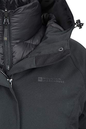 Mountain Warehouse Chaqueta Larga de Invierno 3 en 1 para Mujer de Alaskan Negro Jet 56