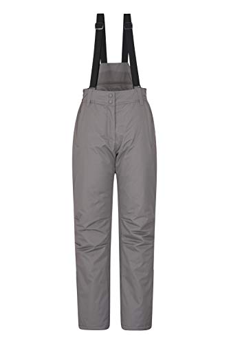 Mountain Warehouse Moon El esquí de Las Mujeres jadeó - los Pantalones Impermeables de Las señoras, Cintura Ajustable, Equipo Desmontable del esquí de los apo, Invierno Gris 40