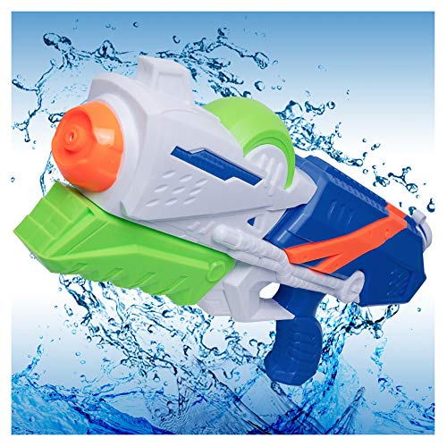 MOZOOSON Pistola de Agua Juguete de los Niños, Super Gun Water, Grande 1200ml de Agua de Largo Alcance 8-12M, Juguetes de Verano para Playa Piscina al Aire Acuáticos Partido - Niños y Adultos