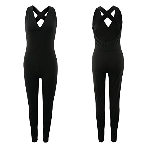 Mujer Jumpsuit Yoga Running Fitness Deportivos Monos Verano Mesh Transpirables Romper Sin Mangas Bodycon Mameluco Sexy Sin Respaldo Bodysuit