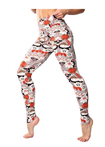 Mujer Leggins Cintura Alta Yoga Medias Pantalones de Fitness Estampados Push Up Pantalones Deportivos Ajustados Elásticos para Gym Workout Pilates M Xbao