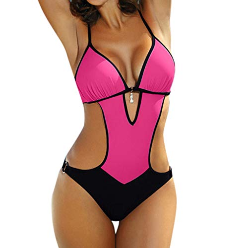 Mujer Monokini Nuevo Promociones Talla Grande Bikinis Halter Traje de Baño de Una Pieza Descuento