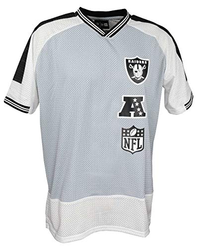 New Era Oakland Raiders T Shirt NFL Jersey American Football Fanshirt Grau - XL