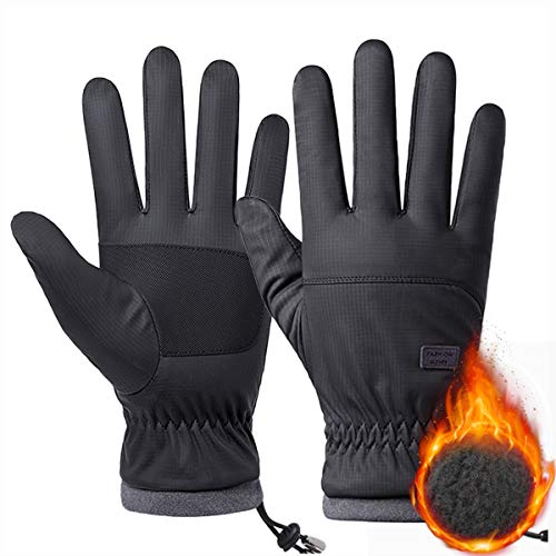 NICOLIE Invierno Hombres Mujeres Pantalla Táctil Guantes De Conducción A Prueba De Viento Impermeable Esquí Al Aire Libre Deporte Cálido Espesar Impermeable A Prueba De Viento - Azul