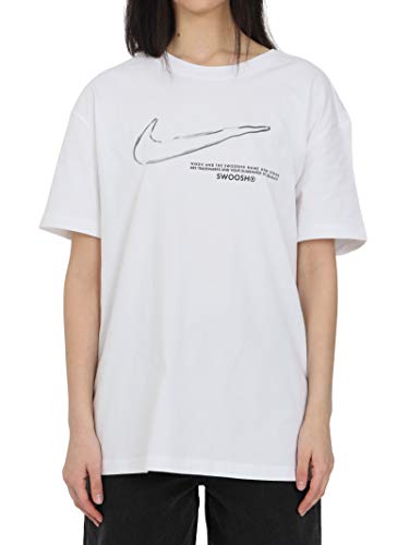 NIKE DB9811-100 W NSW tee Boy Swoosh T-Shirt Womens White M