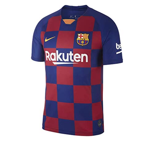 NIKE FCB Y Nk BRT Stad JSY SS Hm Camiseta, Unisex niños, Deep Royal Blue/Varsity Maize, M