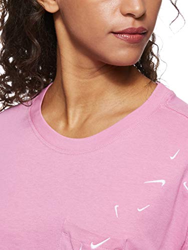 NIKE Sportswear Novelty 2 Shirt, Flamenco Magico/Blanco, XS Womens