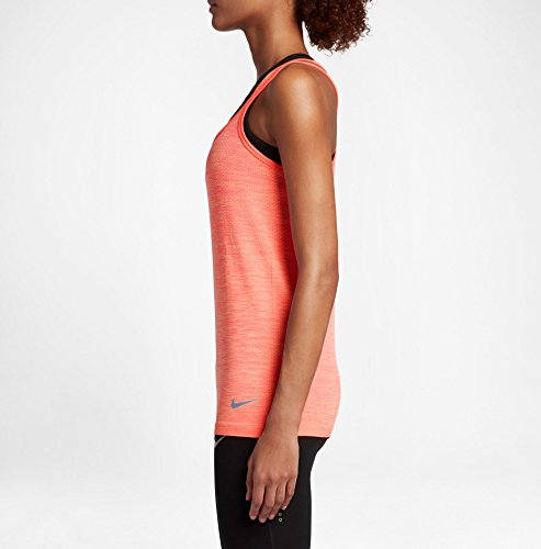 NIKE W Nk DF Knit Camiseta, Mujer, Naranja (Sunset Glow/Racer Pink), M